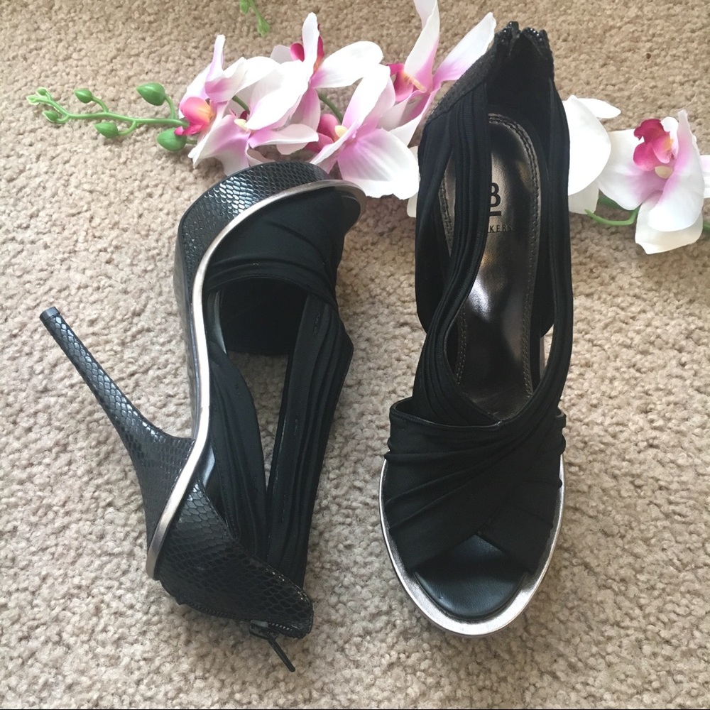 BAKERS Giovanna Sexy Black Platform Heels
